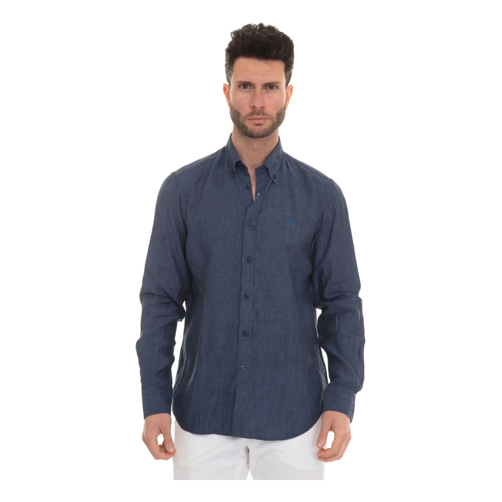 Harmont & Blaine Casual overhemd met knoopsluiting Blue Heren