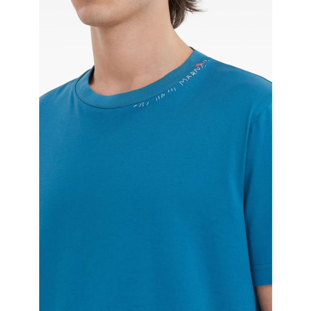 Marni Lichtblauwe T-shirts en Polos Blue Heren