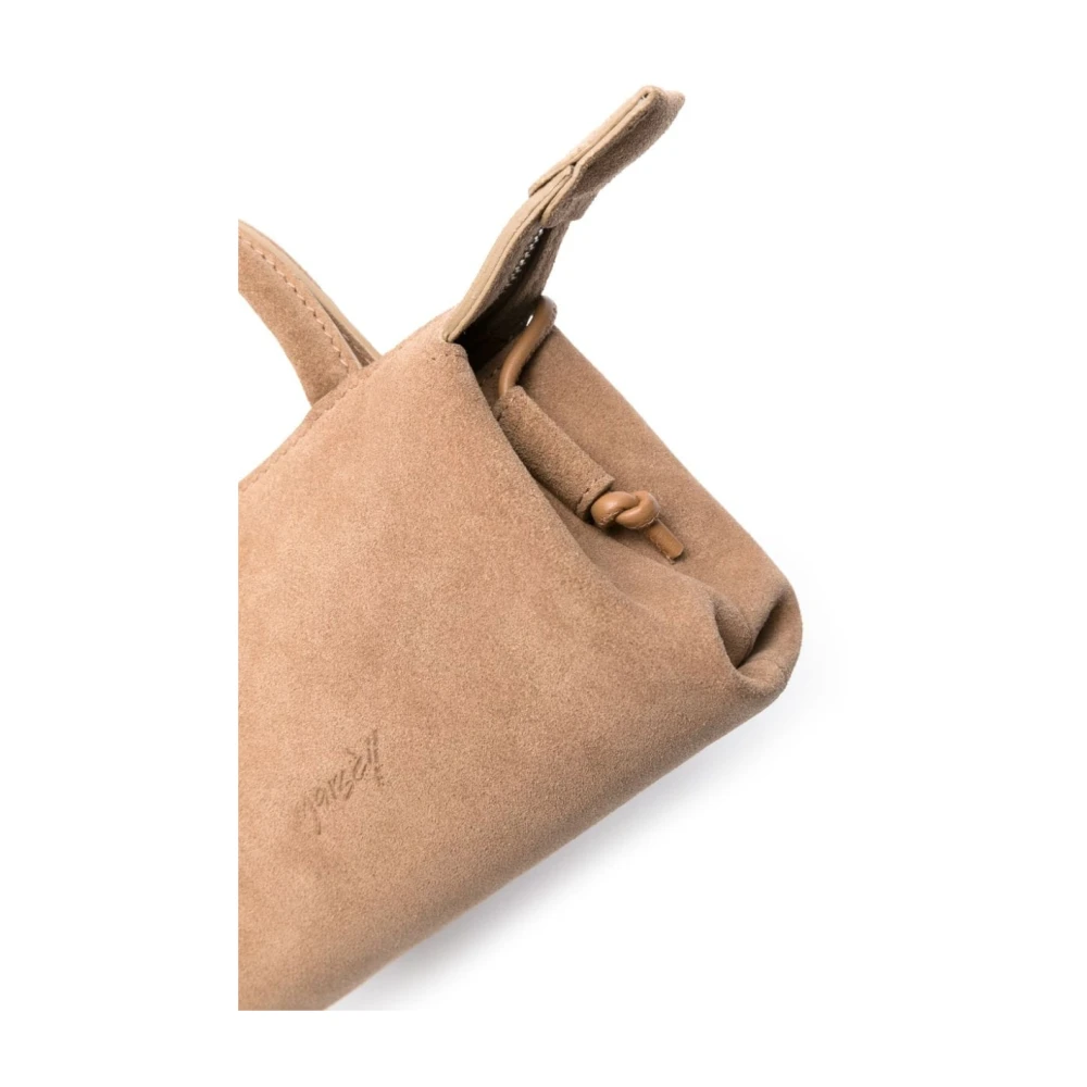 Marsell Lichtbruine suède handtas met zilveren hardware Brown Dames