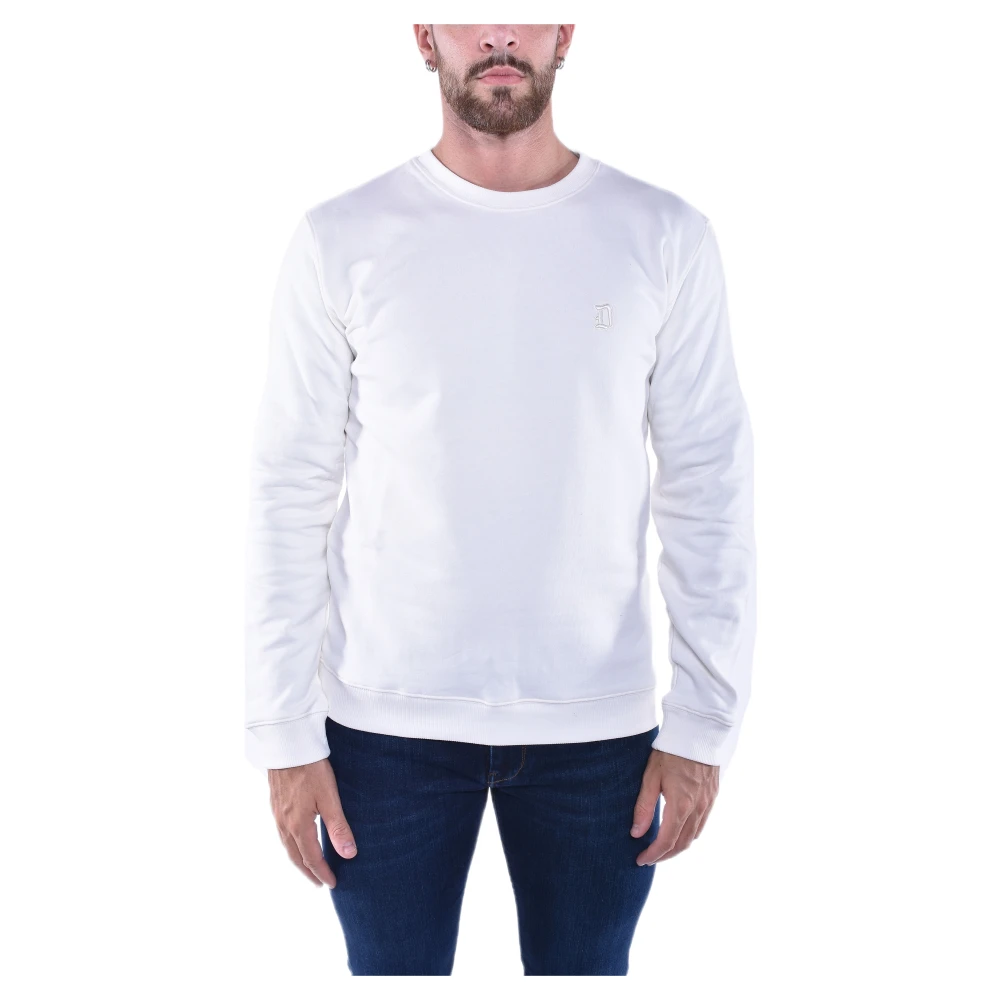 Dondup Crewneck Sweatshirt met Logo White Heren