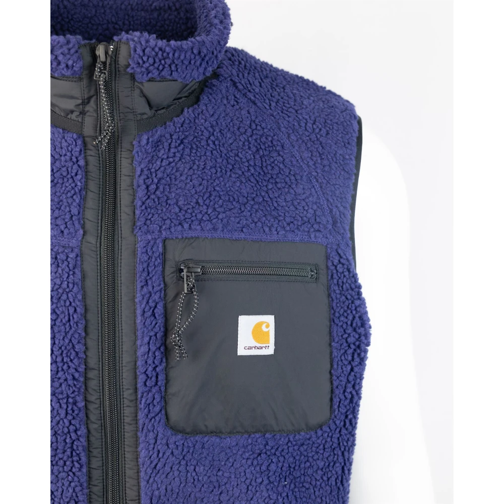 Carhartt WIP Blauwe Jassen Liner Vest Nylon Rits Blue Heren