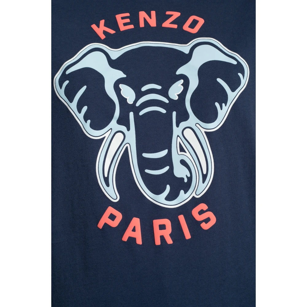 Kenzo T-shirt met logo Blue Dames