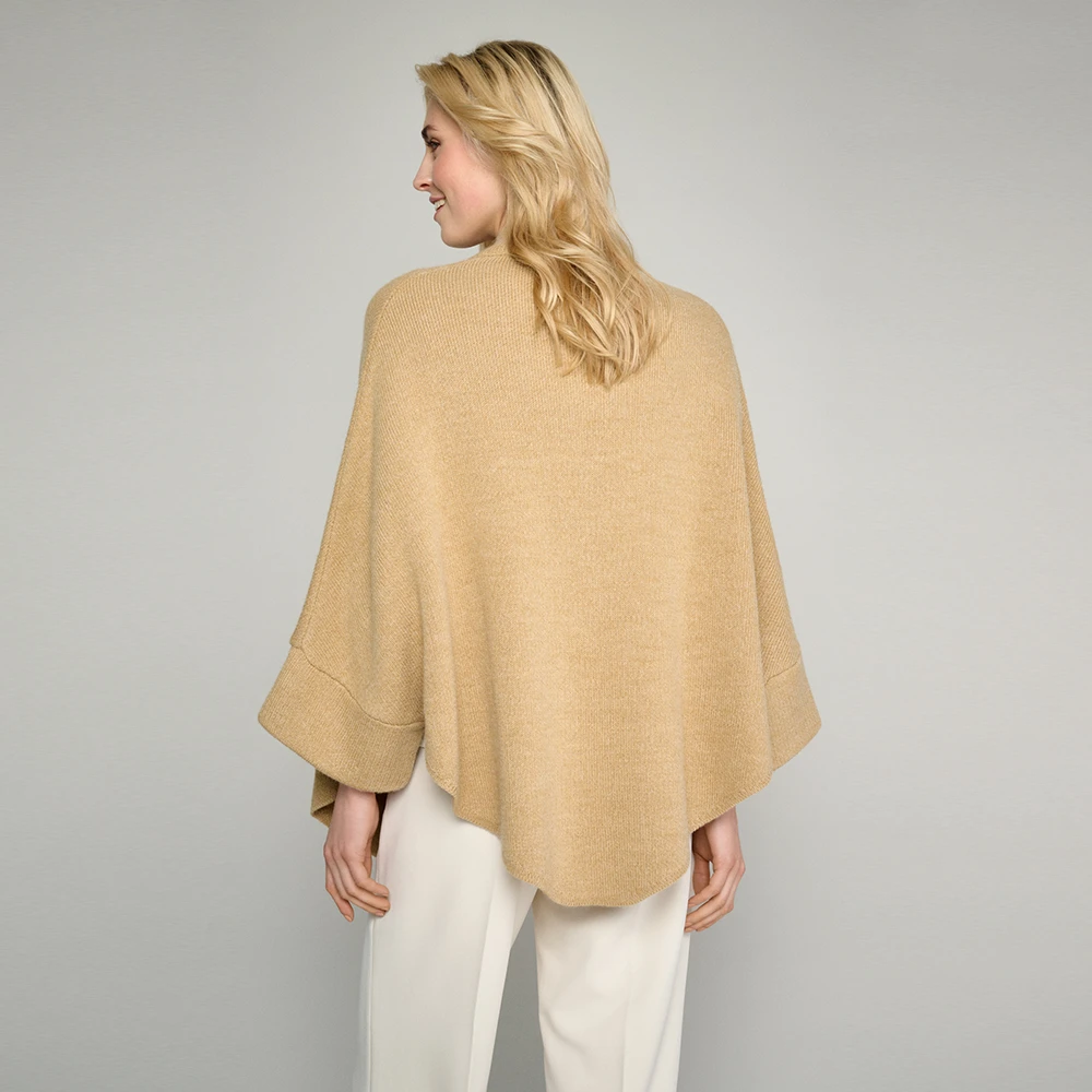 Marie Méro Kameel Cape met knopen Brown Dames