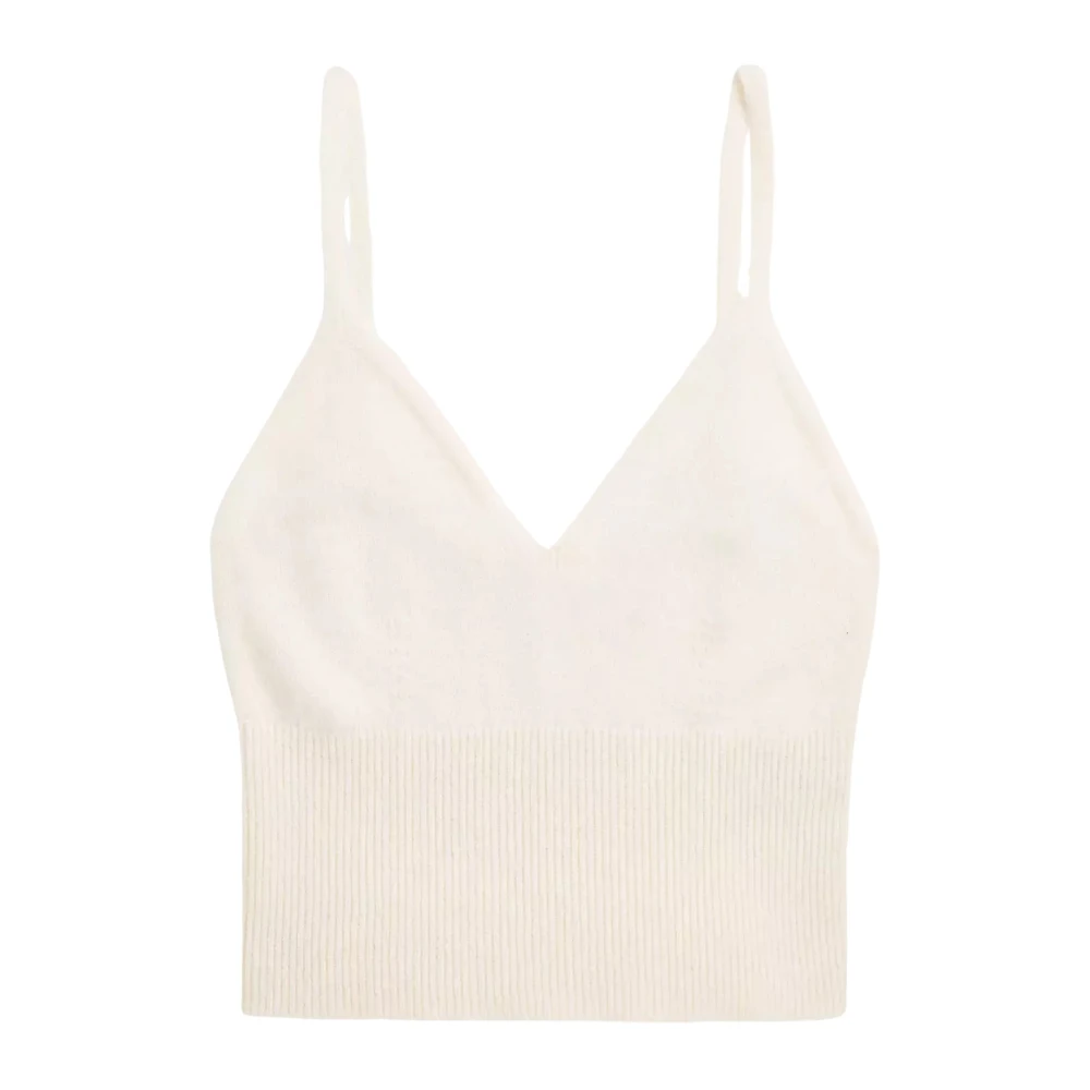 Ralph Lauren Roomwitte wollen top White Dames