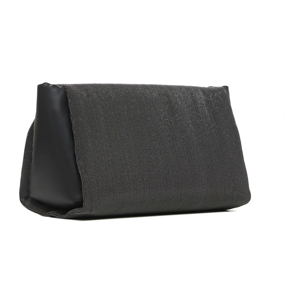 BRUNELLO CUCINELLI Zwarte Precious Clutch Tas Black Dames