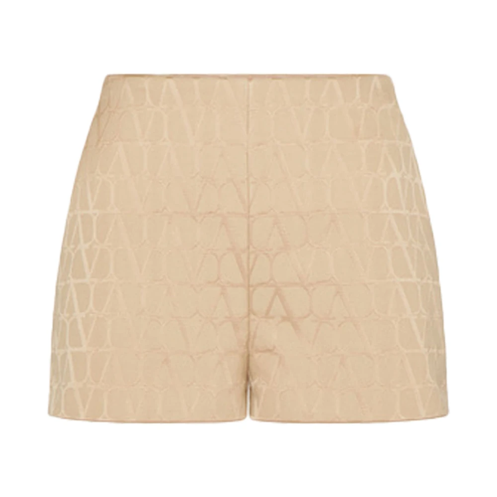 Valentino Garavani Retro Denim Shorts Beige Dames