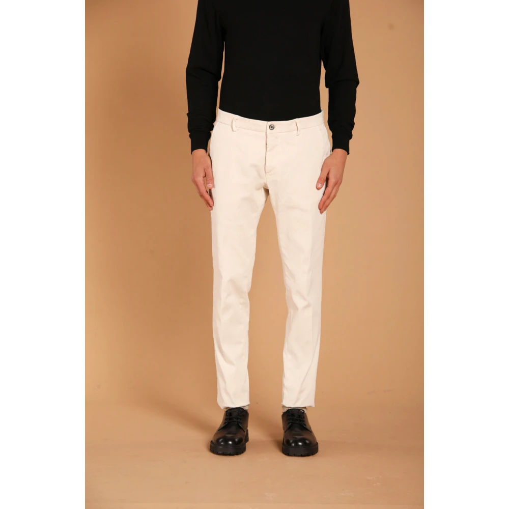 Mason's Slim Fit Witte Chino Broek White Heren