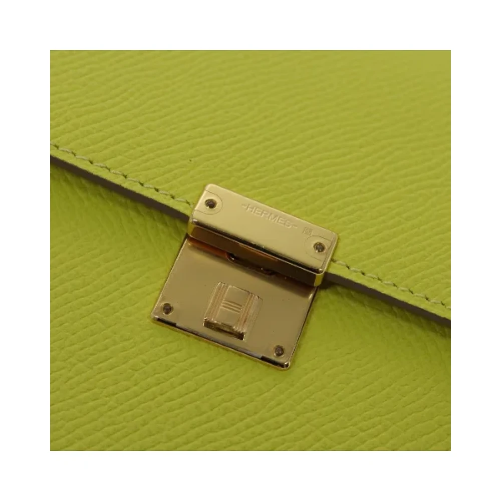 Hermès Vintage Pre-owned Leather shoulder-bags Green Dames