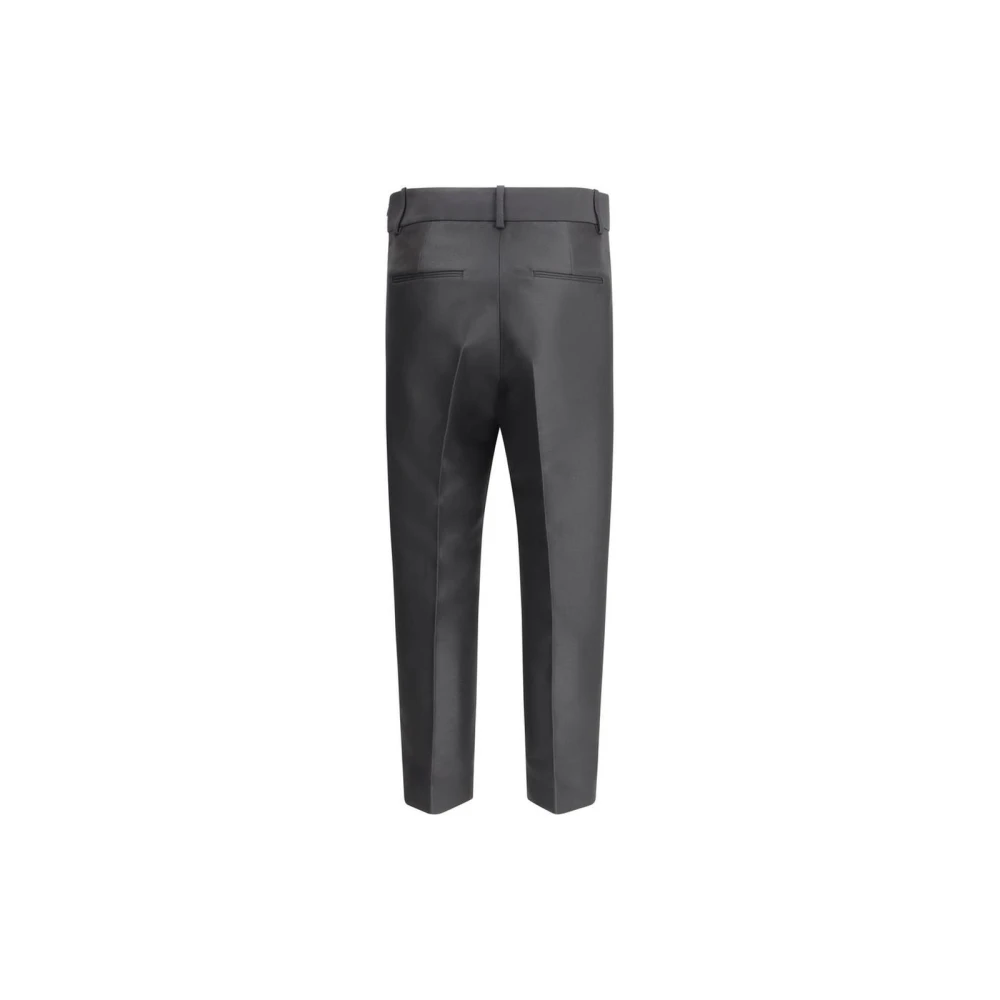 Khaite Moderne Cropped Straight-Leg Broek Black Dames