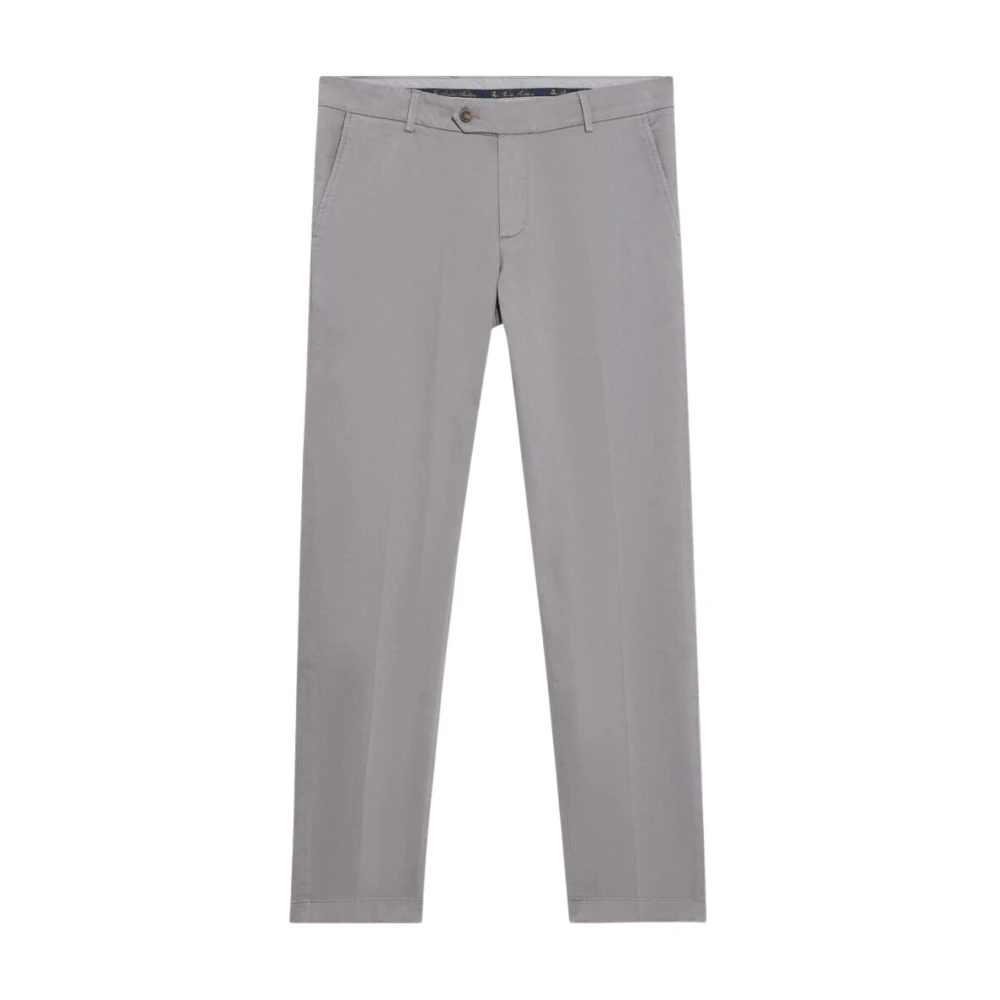 Brooks Brothers Slim Fit Katoenen Chino's Gray Heren