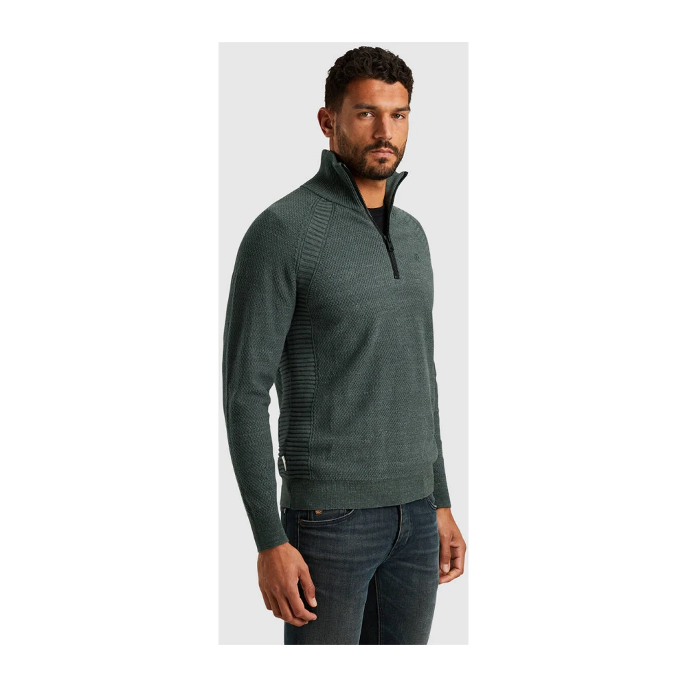 Cast Iron Heather Half-Zip Pullover Blue Heren
