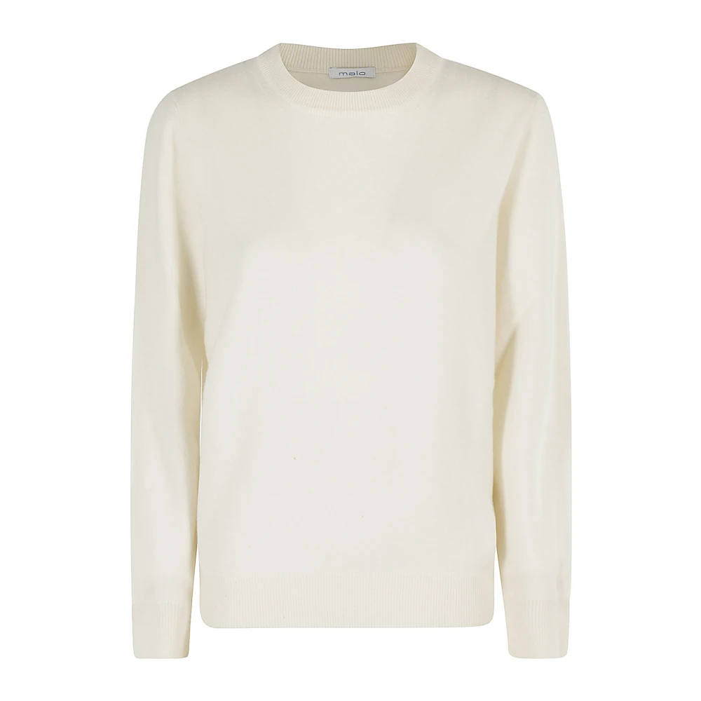 Malo Casual Ronde Hals Top White Dames