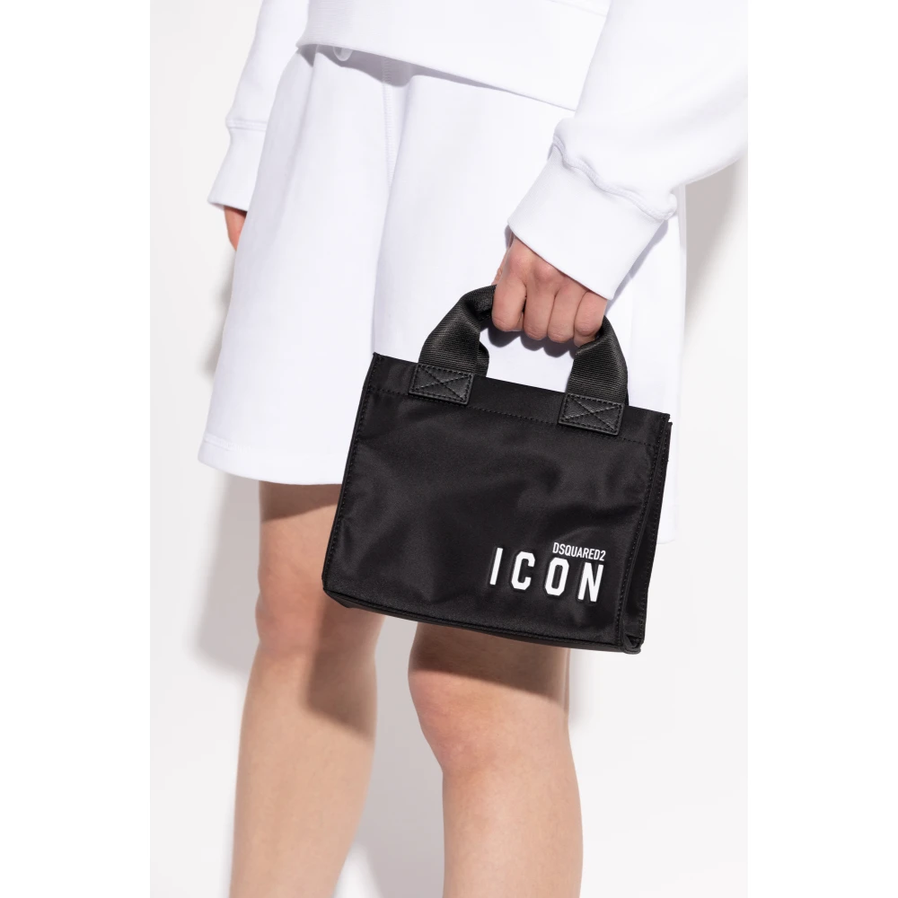 Dsquared2 Handtas met bedrukt logo Black Dames