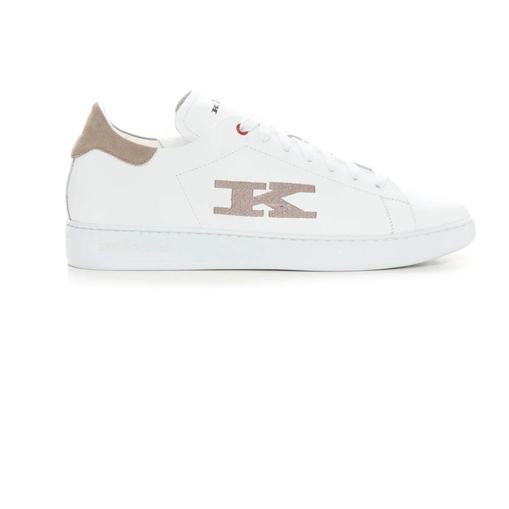 Kiton Sneakers met contrasterende hiel Heren Schoenen Wit