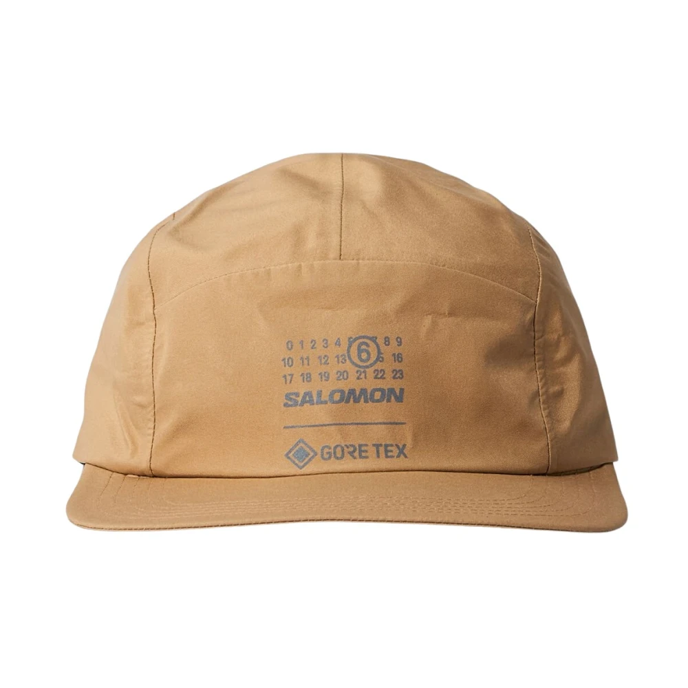 MM6 Maison Margiela Logo Motif Baseball Cap Brown Heren
