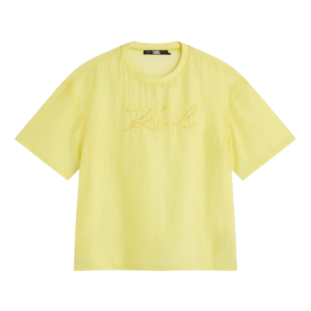Karl Lagerfeld Ikonik 2.0 Grafisch T-shirt Yellow Dames