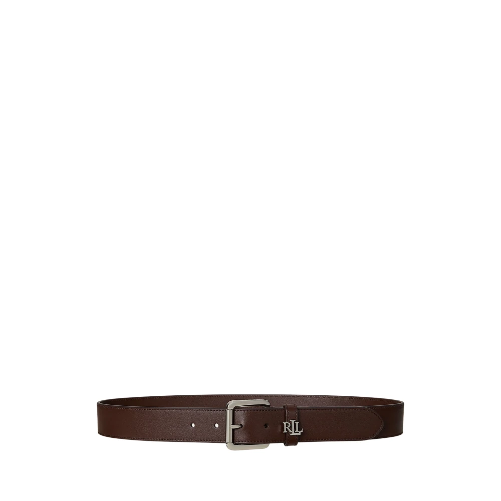 Ralph Lauren Women's Brown Lauren By Brunt Logo Keeper Belt Medium Belts