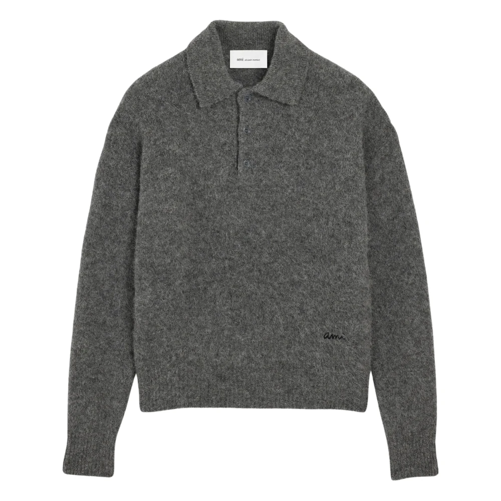 Ami Paris Uomo Grigio Maglie, M, New,