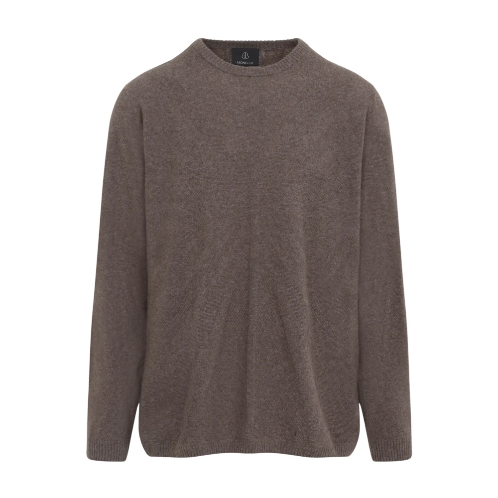 Moncler Luxe Ronde Hals Gebreide Trui Beige Heren