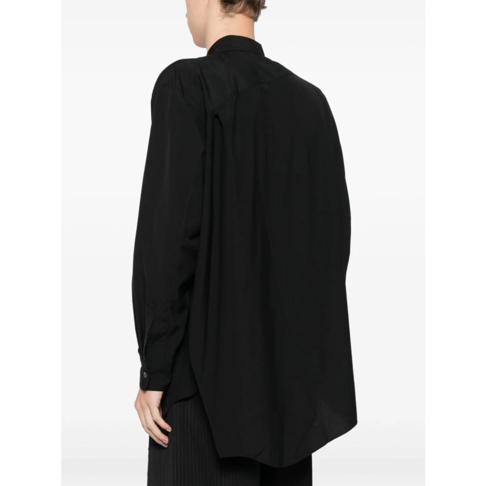 Comme des Garçons Zwarte Popeline Overhemd met Klassieke Kraag Black Heren