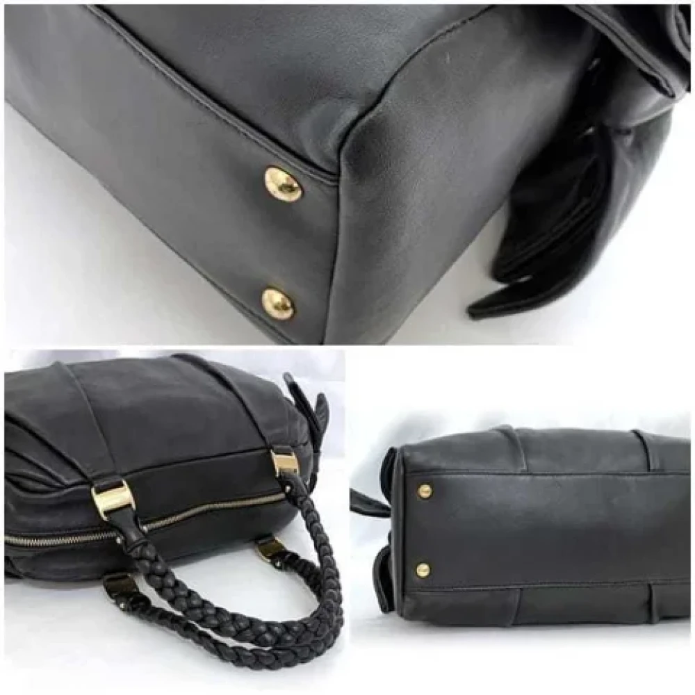 Salvatore Ferragamo Pre-owned Leather handbags Black Dames