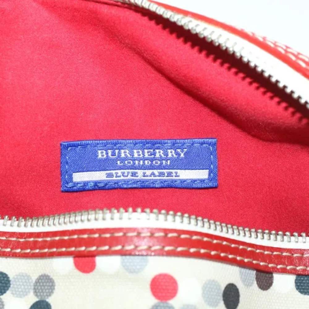 Burberry Vintage Beige Stoffen Schoudertas Burberry Beige Dames