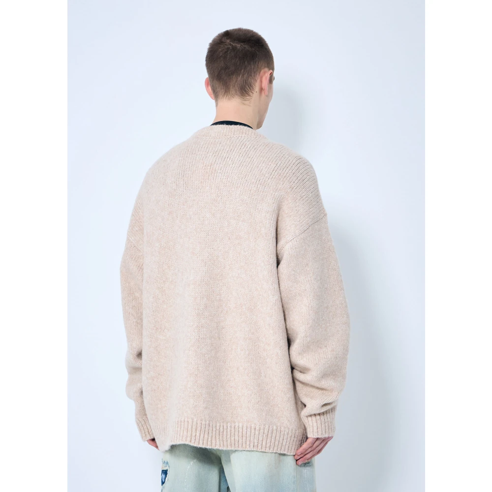 Vetements Parelknoop Wol Vest Beige Heren