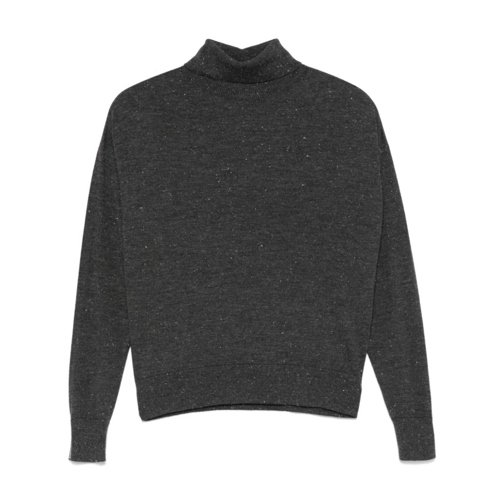 PESERICO Stijlvolle Gebreide Top Gray Dames
