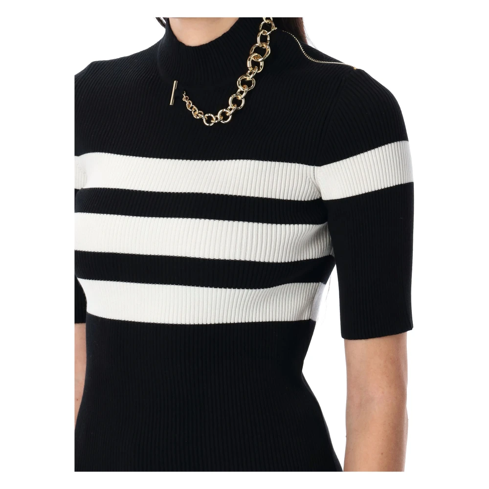Jean Paul Gaultier Gestreepte Gebreide Top Zwart Wit Black Dames
