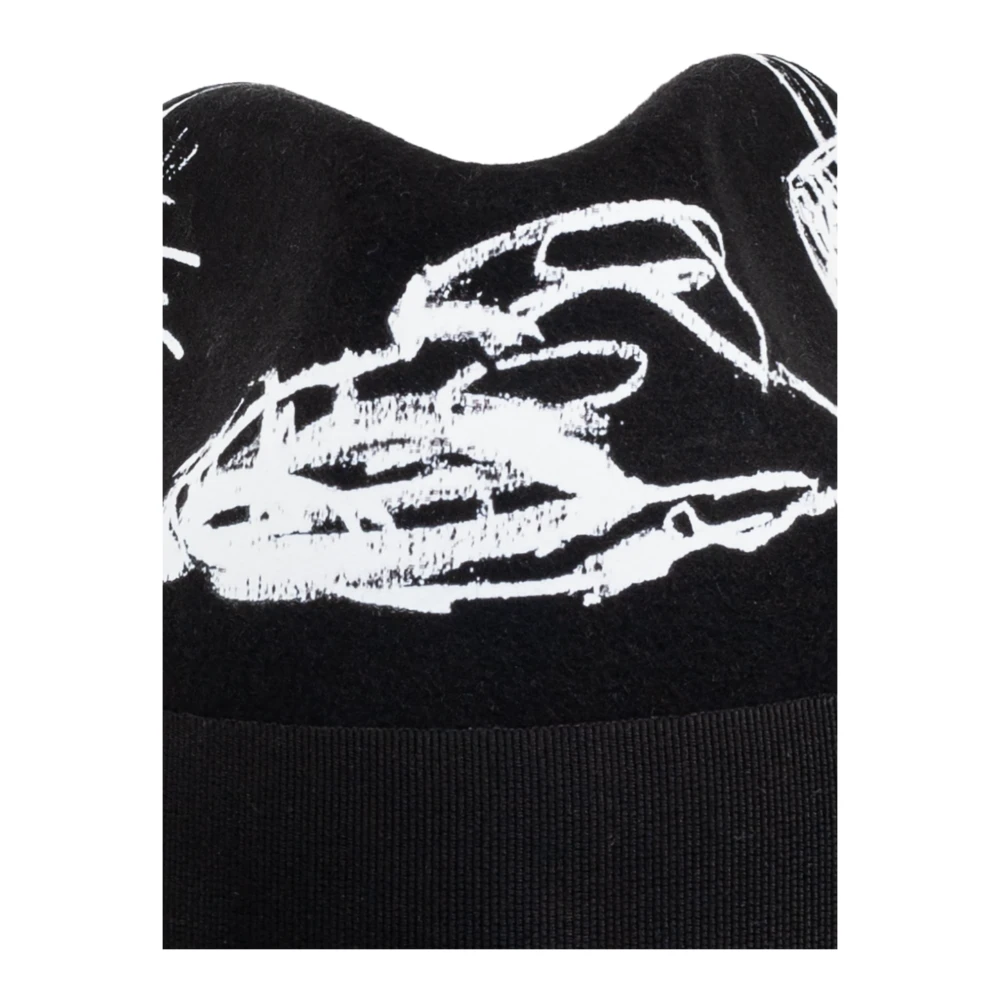Moschino Hoed met print Black Heren