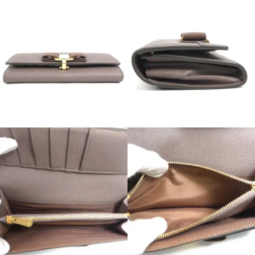 Salvatore Ferragamo Pre-owned Leather wallets Brown Dames