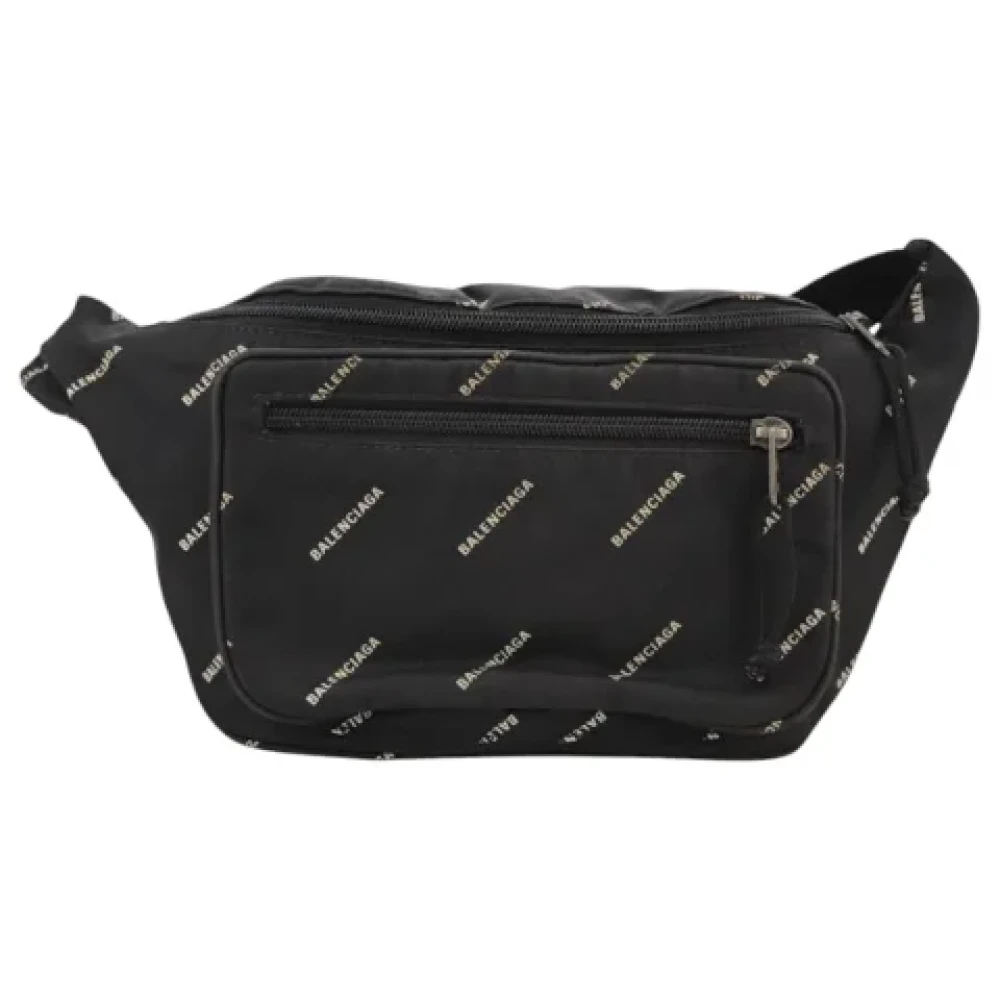 Balenciaga Vintage Pre-owned Nylon crossbody-bags Black Dames