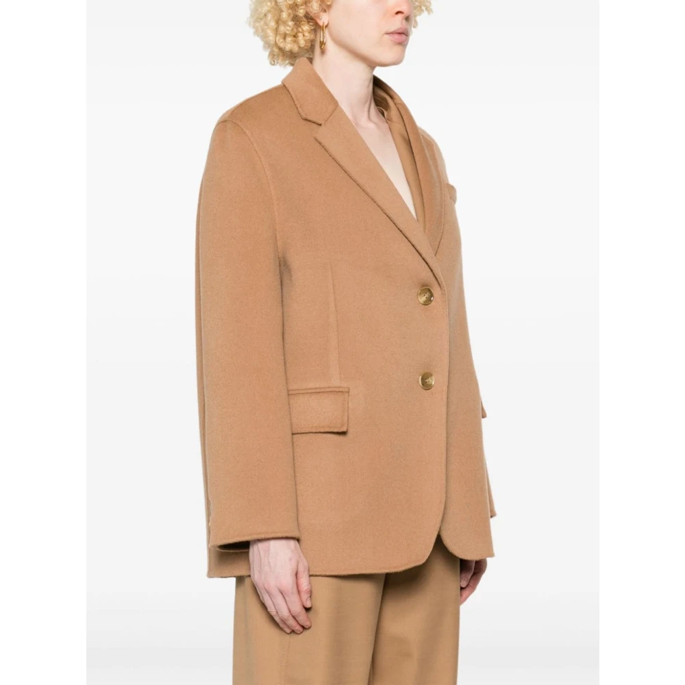 Semicouture Kameelbruine wollen blazer Beige Dames