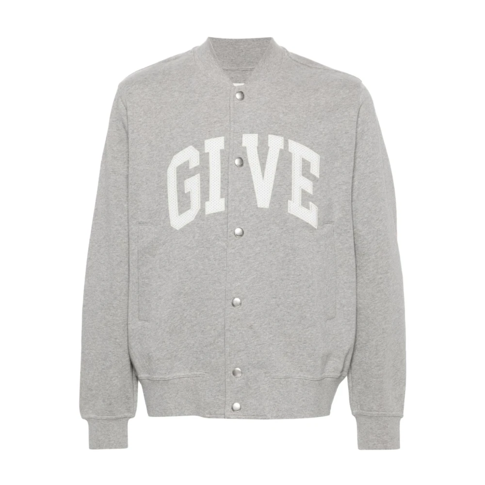 Givenchy Logo Track Bomber Jas Gray Heren