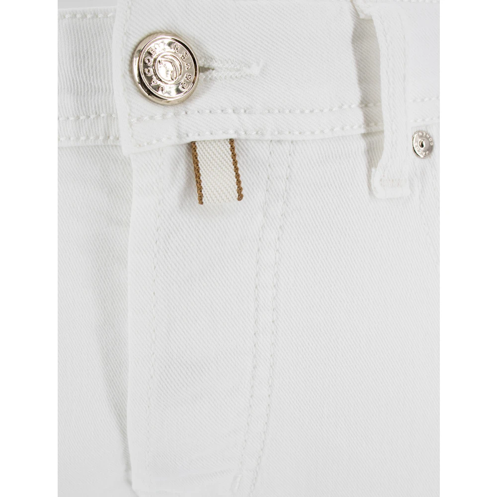 Jacob Cohën Slim-Fit Stretch Katoenen Broek met Logo White Heren