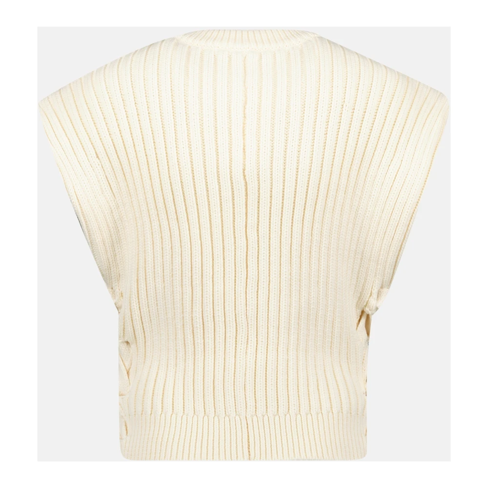 IRO Geribbelde Vetersweater White Dames