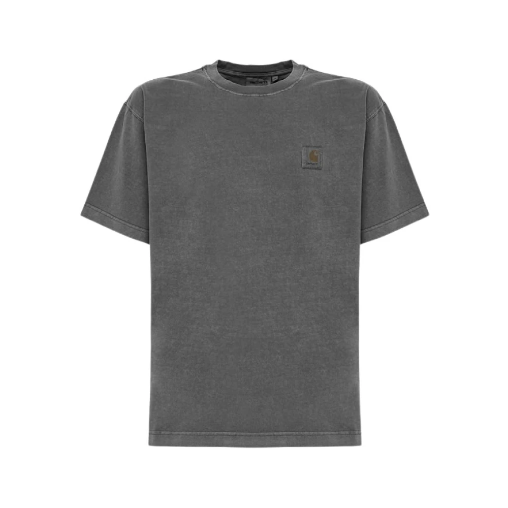 Carhartt WIP Effengekleurd Katoenen Scoop Neck T-Shirt Gray Heren