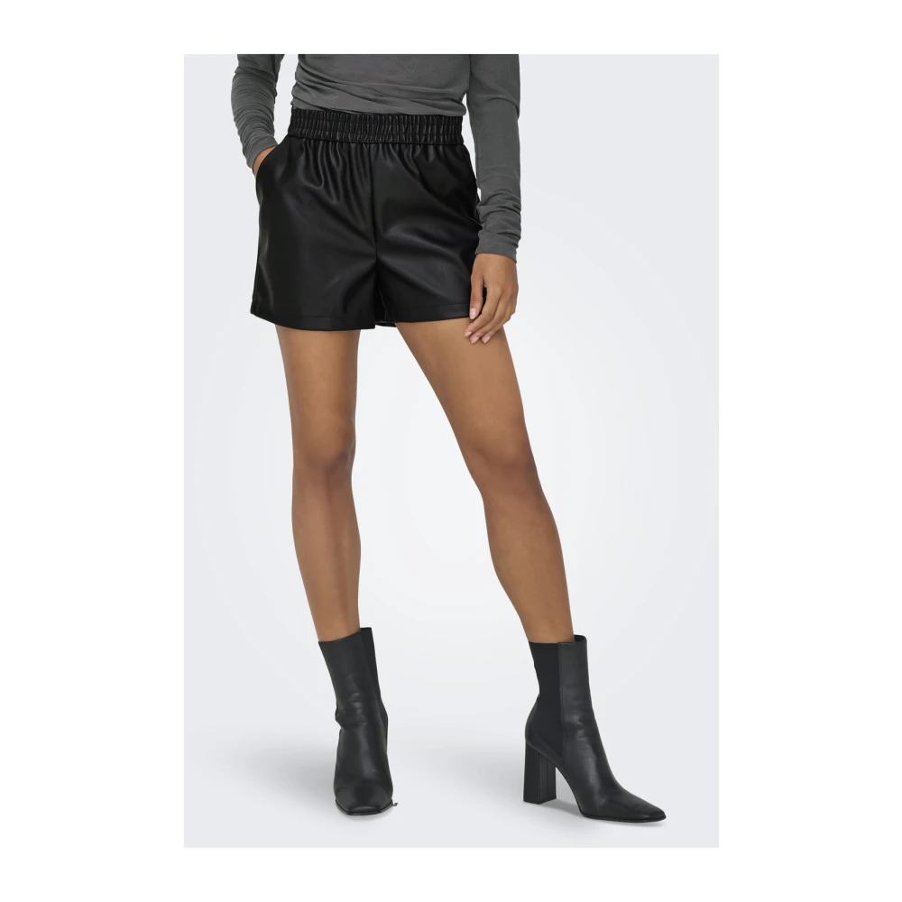 Jacqueline de Yong Leren Dames Shorts Black Dames