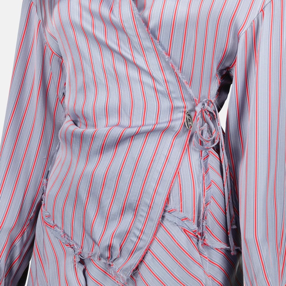 Diesel Gestreepte Omslagstijl Top Purple Dames