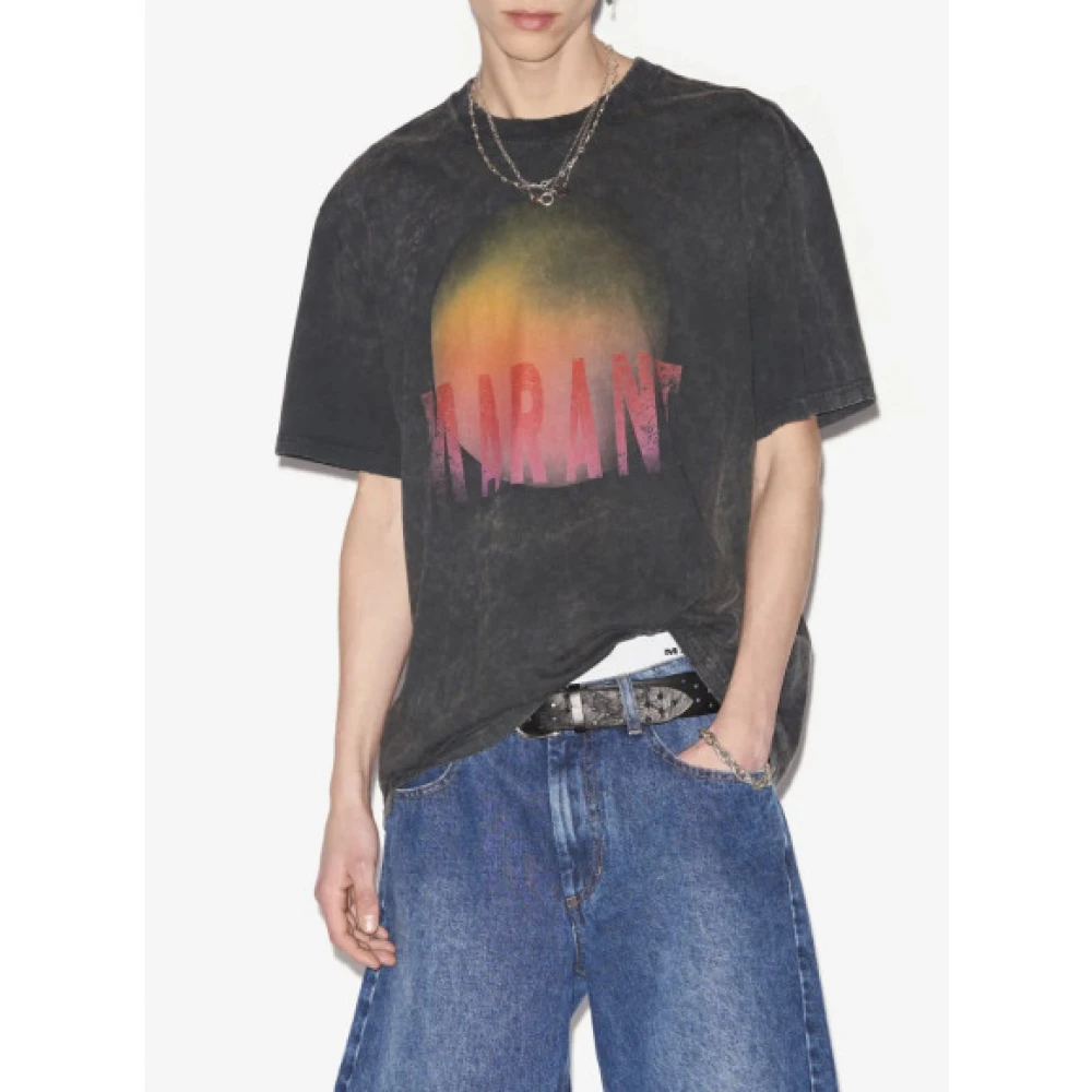 Isabel marant Stijlvolle Hugo T-shirt voor mannen Black Heren