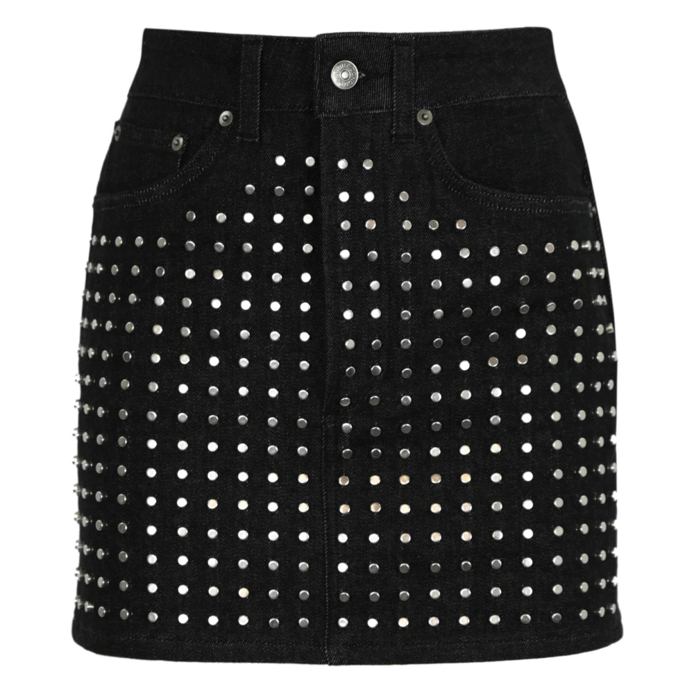 Dondup Donkere Denim Rok met Studs Blue Dames