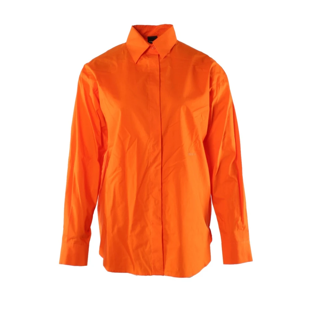 Pinko Oranje Shirt 100% Katoen Vrouwen Orange Dames
