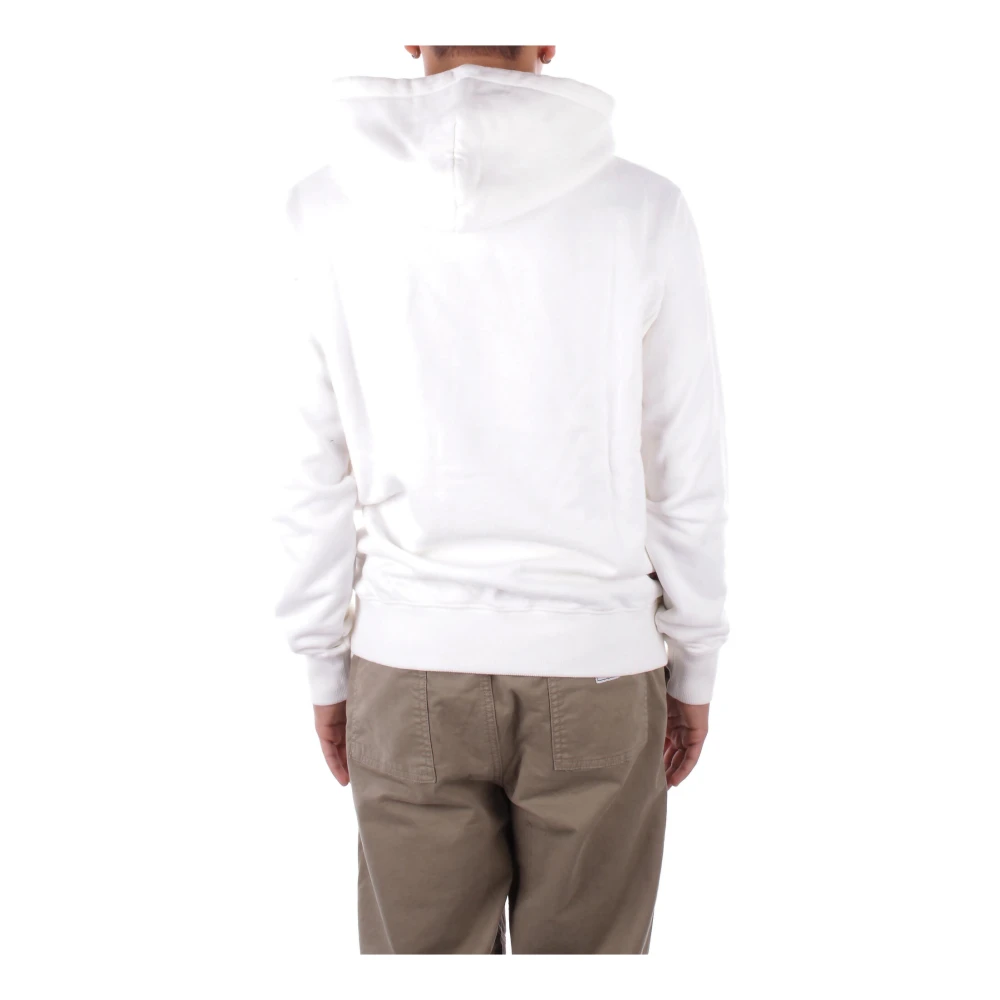 Saint Barth Logo Front Pocket Hoodie Sweaters White Heren