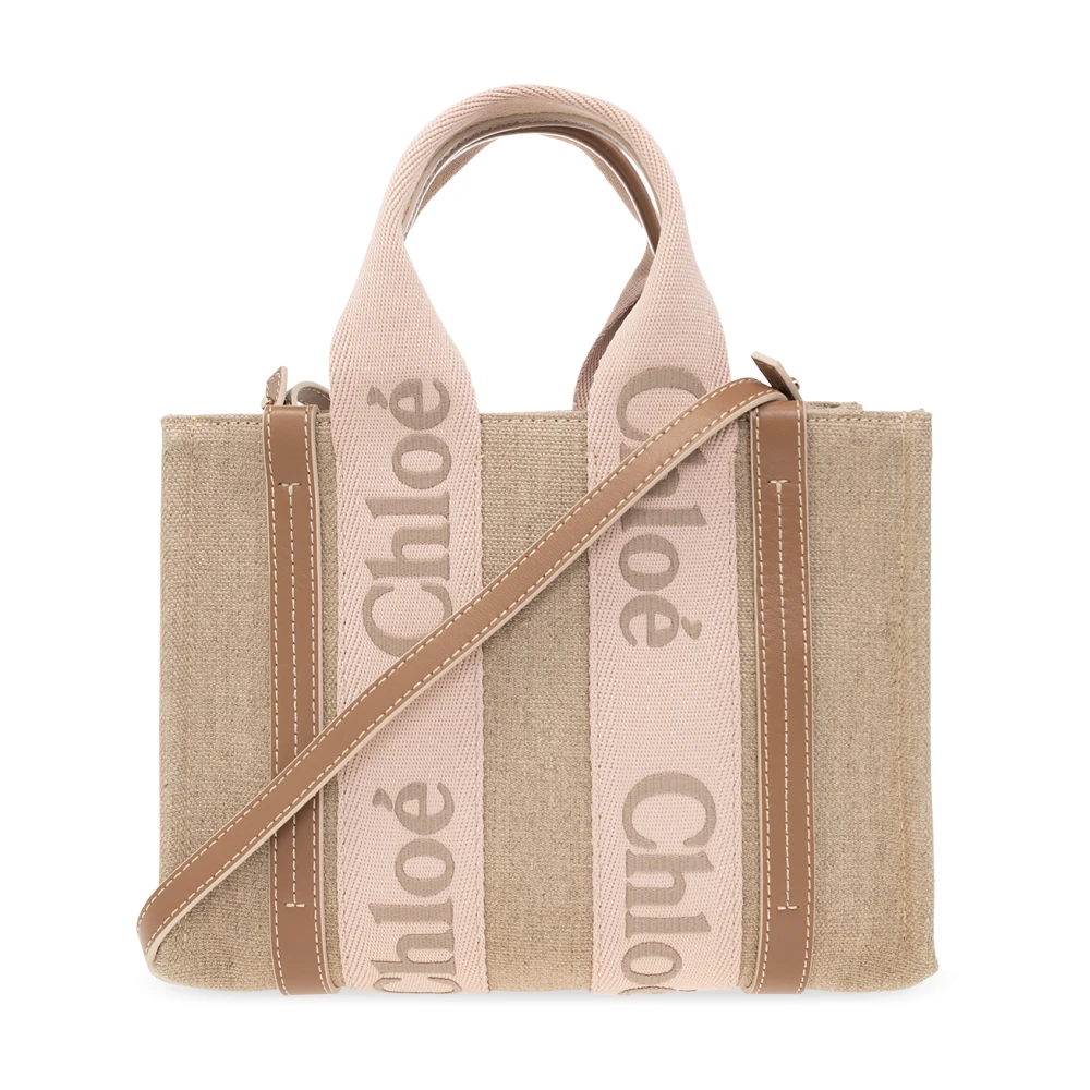 Chloé Women's Beige Handbags, One Size, Woody Small Shopper Bag
