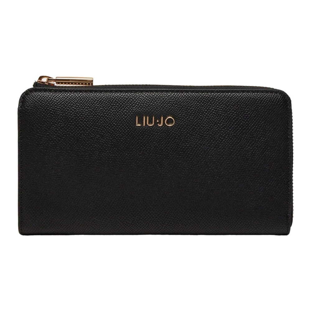 Liu Jo Stijlvolle Portemonnee van 100% Polyurethaan Black Dames