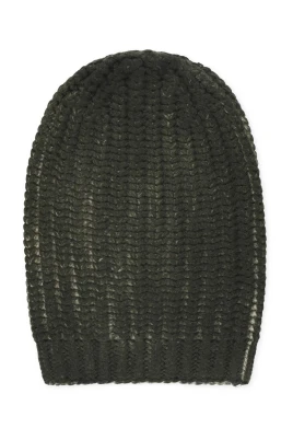 Sliten stickad mössa