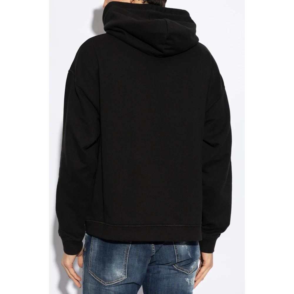 Dsquared2 Sweatshirt met applicatie Black Heren