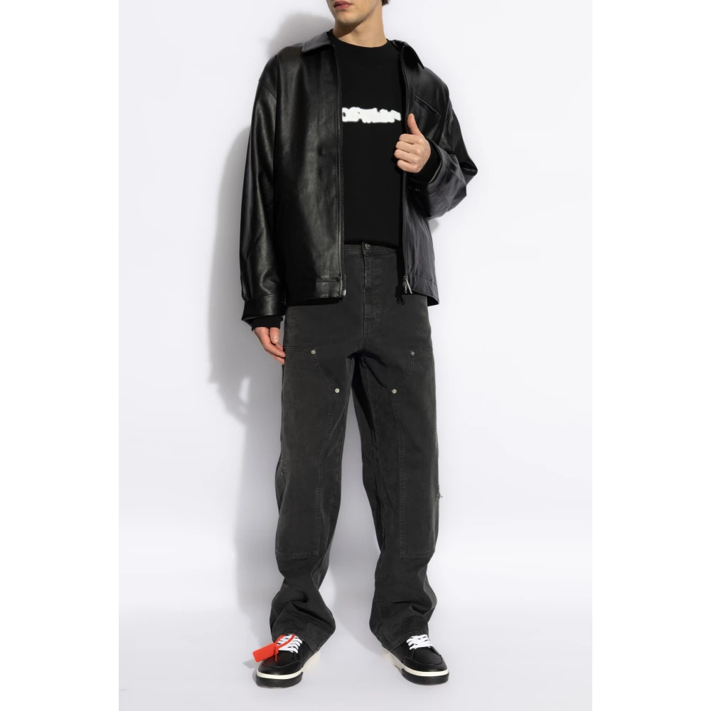Off White Sweatshirt met bedrukt logo Black Heren