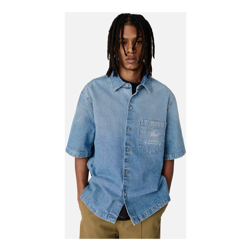 Axel Arigato Shore Deni Shirt Blue Heren