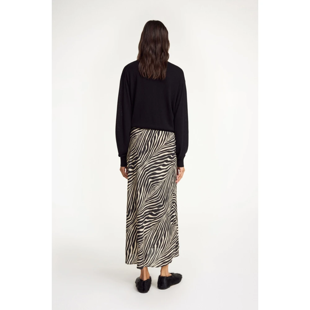 By Malene Birger Zebra A-Line Midi Rok Boshan By Herenne Birger Black Dames
